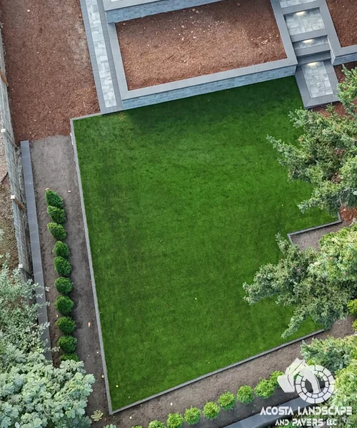 Landscape Design, Tiered Paver Patio & Turf